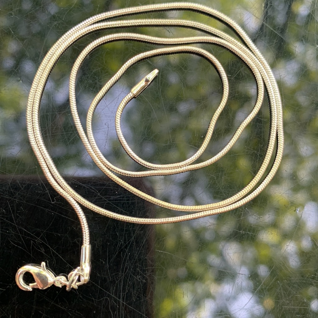 Silver Plated 1 Mm Snake Pendant Chains 26 Inch Chain
